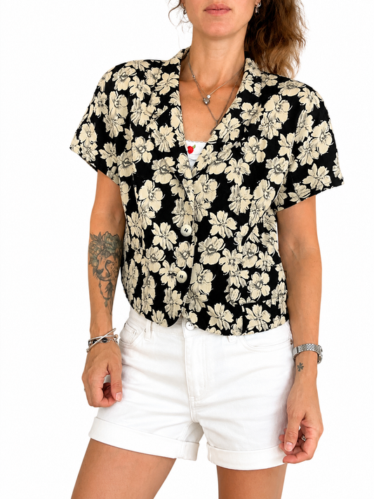 Veste manches courtes imprimé floral Darel