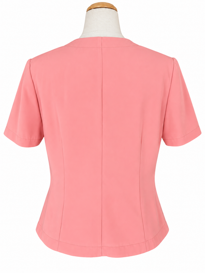 Veste vintage rose manches courtes