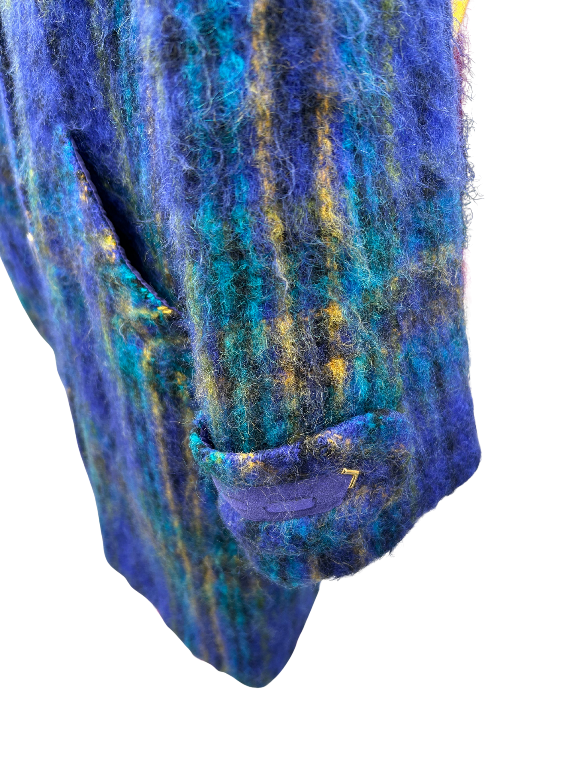 Manteau vintage mohair vintage bleu - friperie vintage la friperie vintage 25