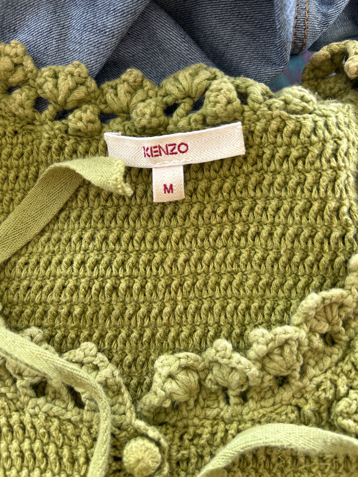 Haut crochet kaki Kenzo coton
