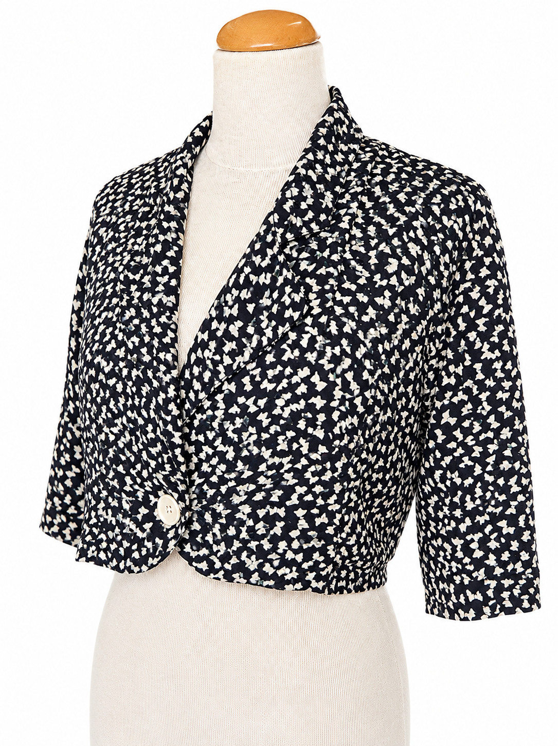 Veste courte légère vintage motif noeuds