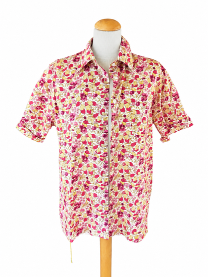 Chemisier fleuri vintage coton