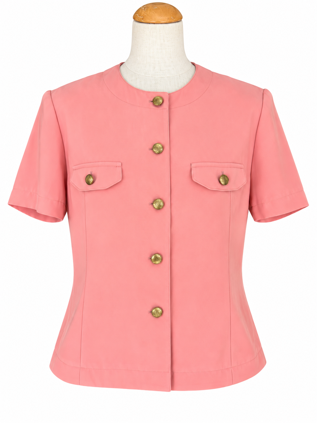 Veste vintage rose manches courtes