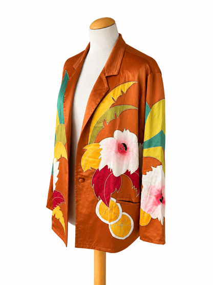 Blazer vintage Terracotta soie