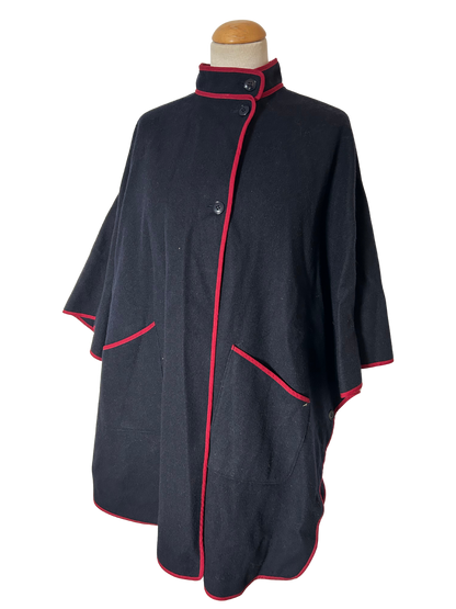 Cape vintage bleu marine laine france 80 la friperie vintage 25