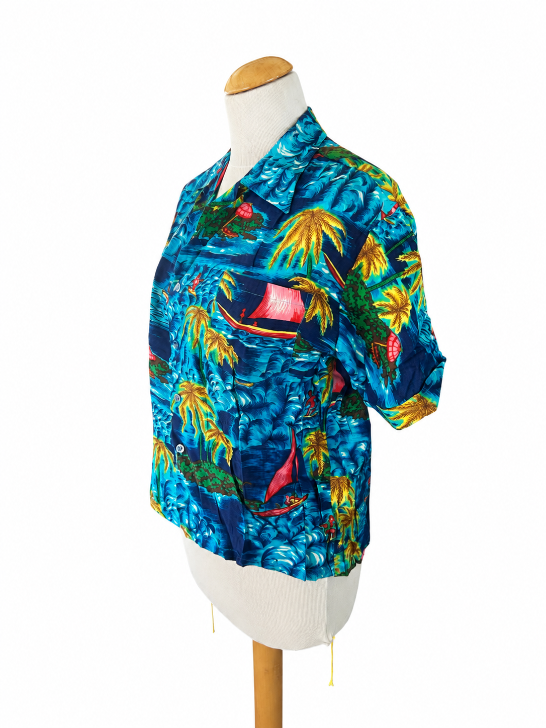 Chemise hawaïenne vintage bleue