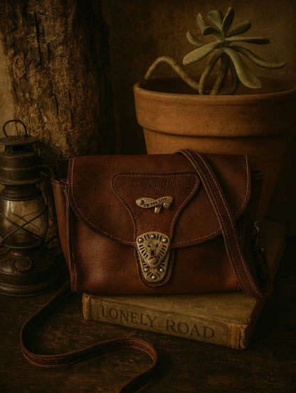 Sac en cuir marron western la friperie vintage 25