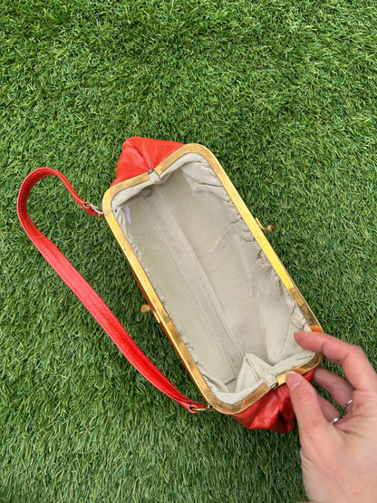 Sac vintage orange années 50 la friperie vintage 25