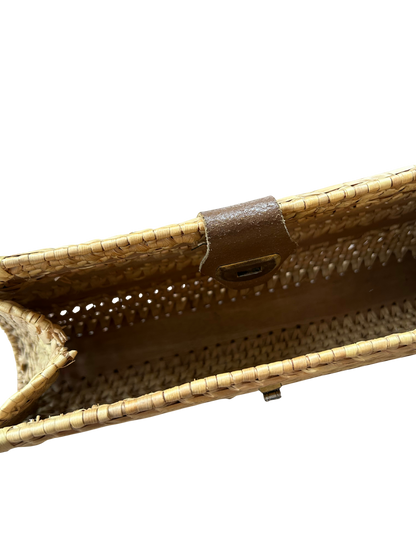 Sac à main vintage en osier bois la friperie vintage 25