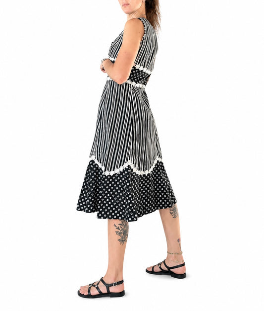 Robe vintage 70’ noire et blanche