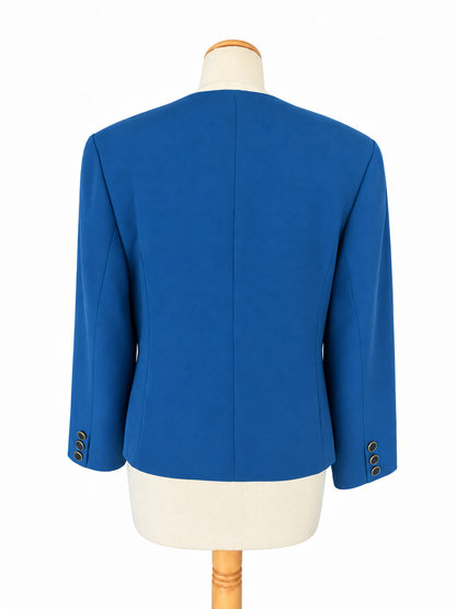 Veste blazer vintage bleu roi