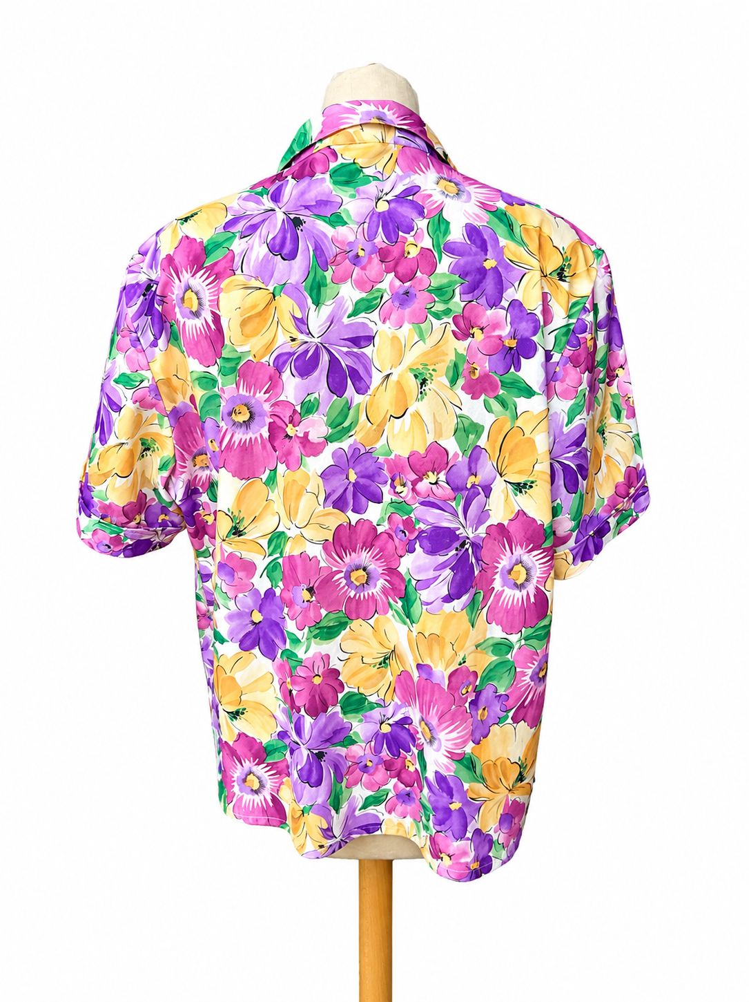 Chemisier fleuri violet vintage