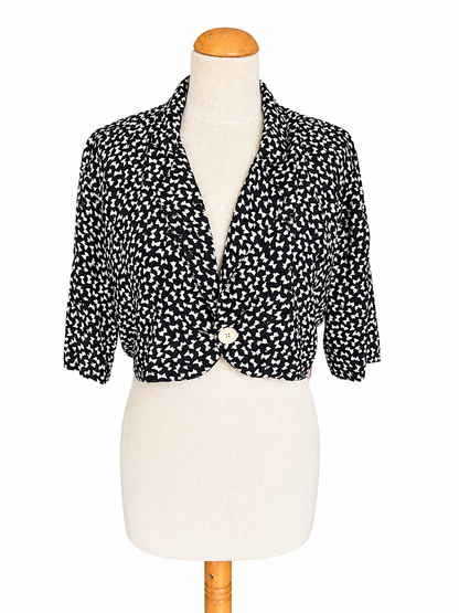 Veste courte légère vintage motif noeuds