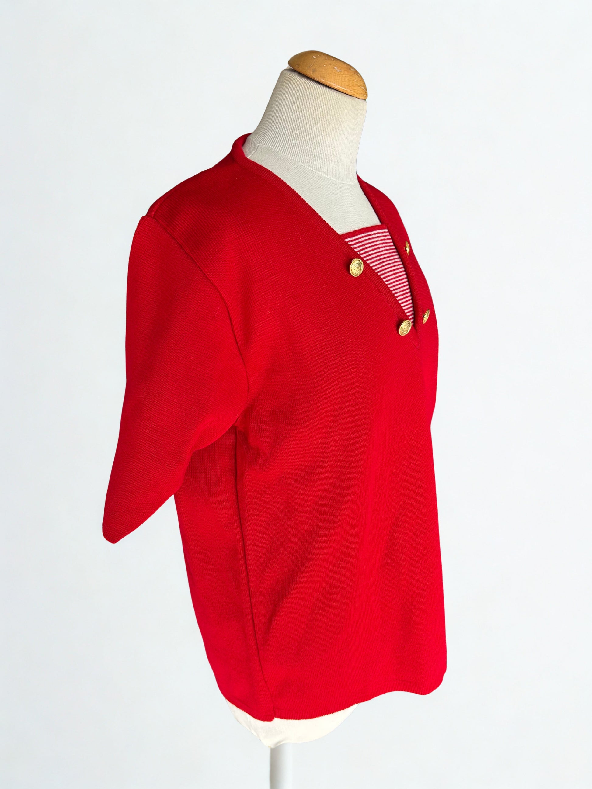 Pull marin vintage rouge laine - friperie vintage la friperie vintage 25