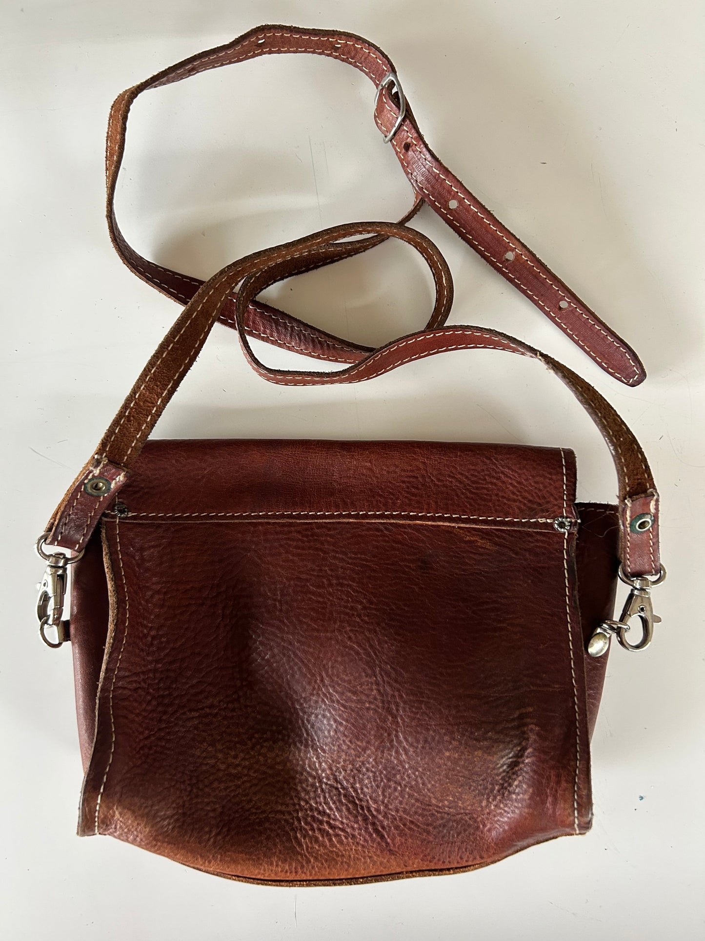 Sac en cuir marron western la friperie vintage 25