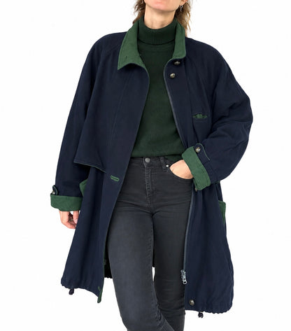 Manteau vintage tyrol bleu vert laine