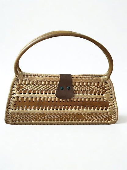 Sac à main vintage en osier bois la friperie vintage 25