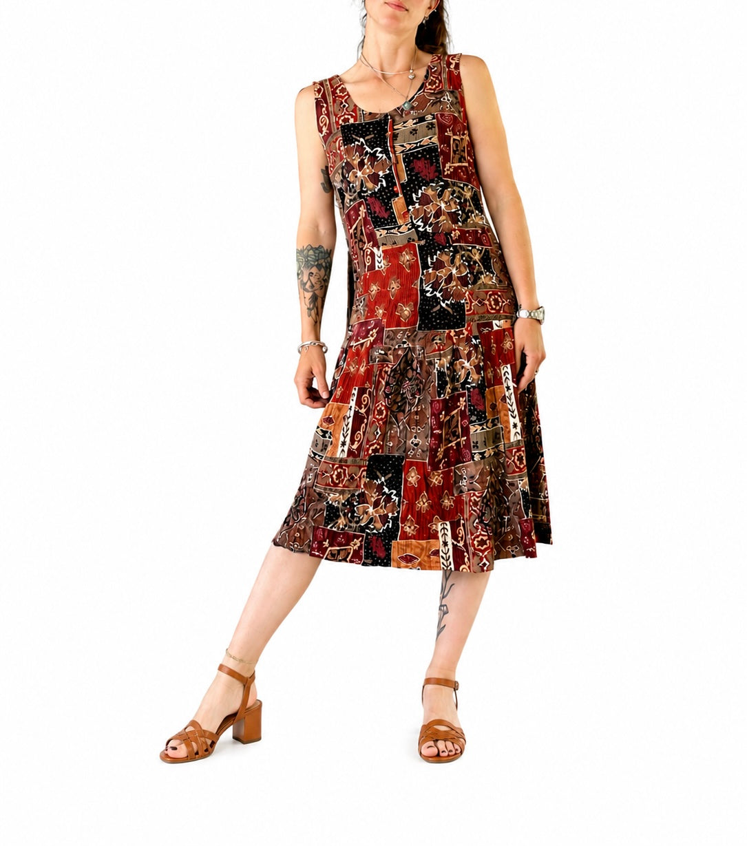 Robe vintage imprimé patchwork