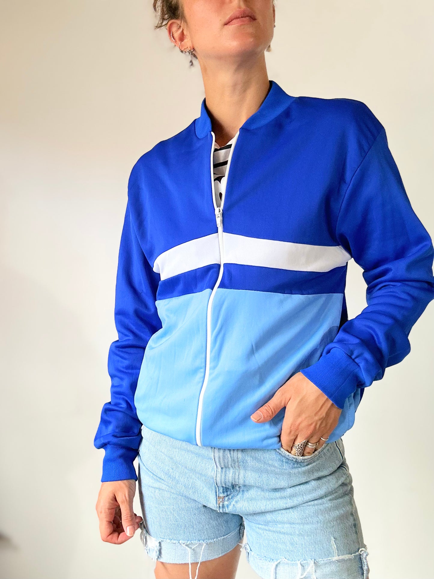 Veste vintage de sport bleu années 80 la friperie vintage 25