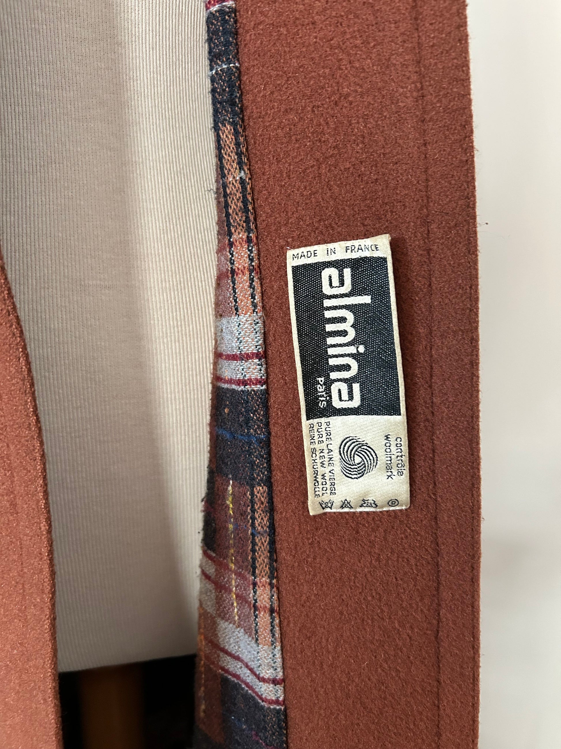 Cape manteau années 70 pure laine la friperie vintage 25