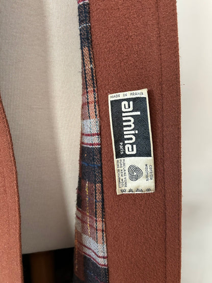 Cape manteau années 70 pure laine la friperie vintage 25