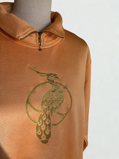 Sweat vintage broderie paon - friperie vintage la friperie vintage 25