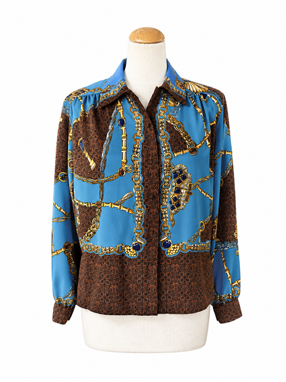 Chemisier vintage motifs chaînes