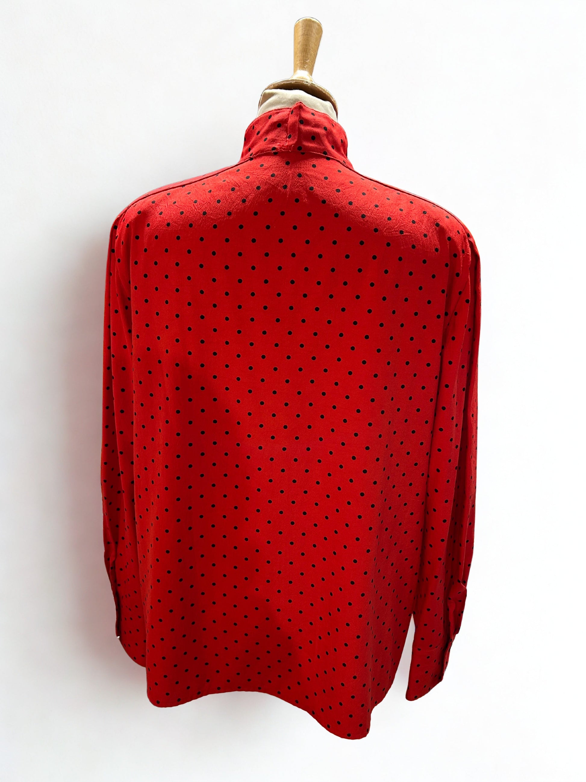 Chemisier vintage rouge à pois Féraud la friperie vintage 25