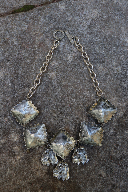 Collier plastron Delphine Nardin métal argenté