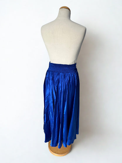 Jupe vintage bleu électrique taille haute – Made in France
