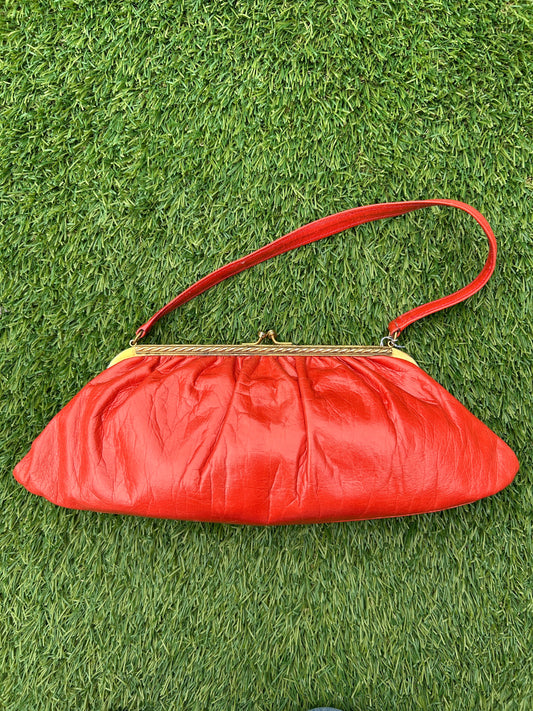 Sac vintage orange années 50 la friperie vintage 25