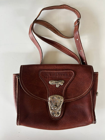Sac en cuir marron western la friperie vintage 25