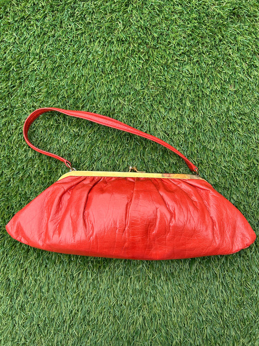 Sac vintage orange années 50 la friperie vintage 25