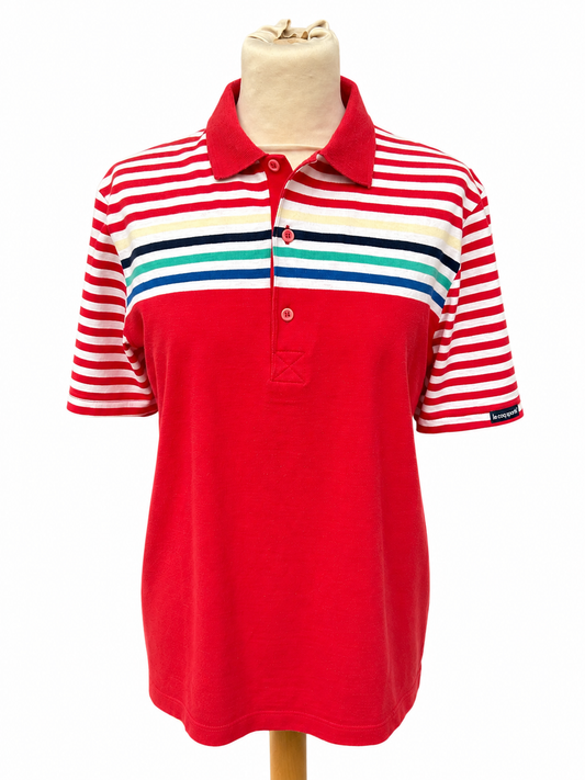 Polo vintage Le coq Sportif à rayures