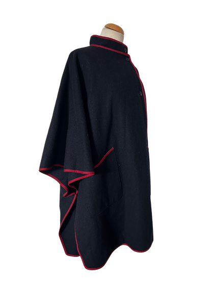 Cape vintage bleu marine laine france 80 la friperie vintage 25