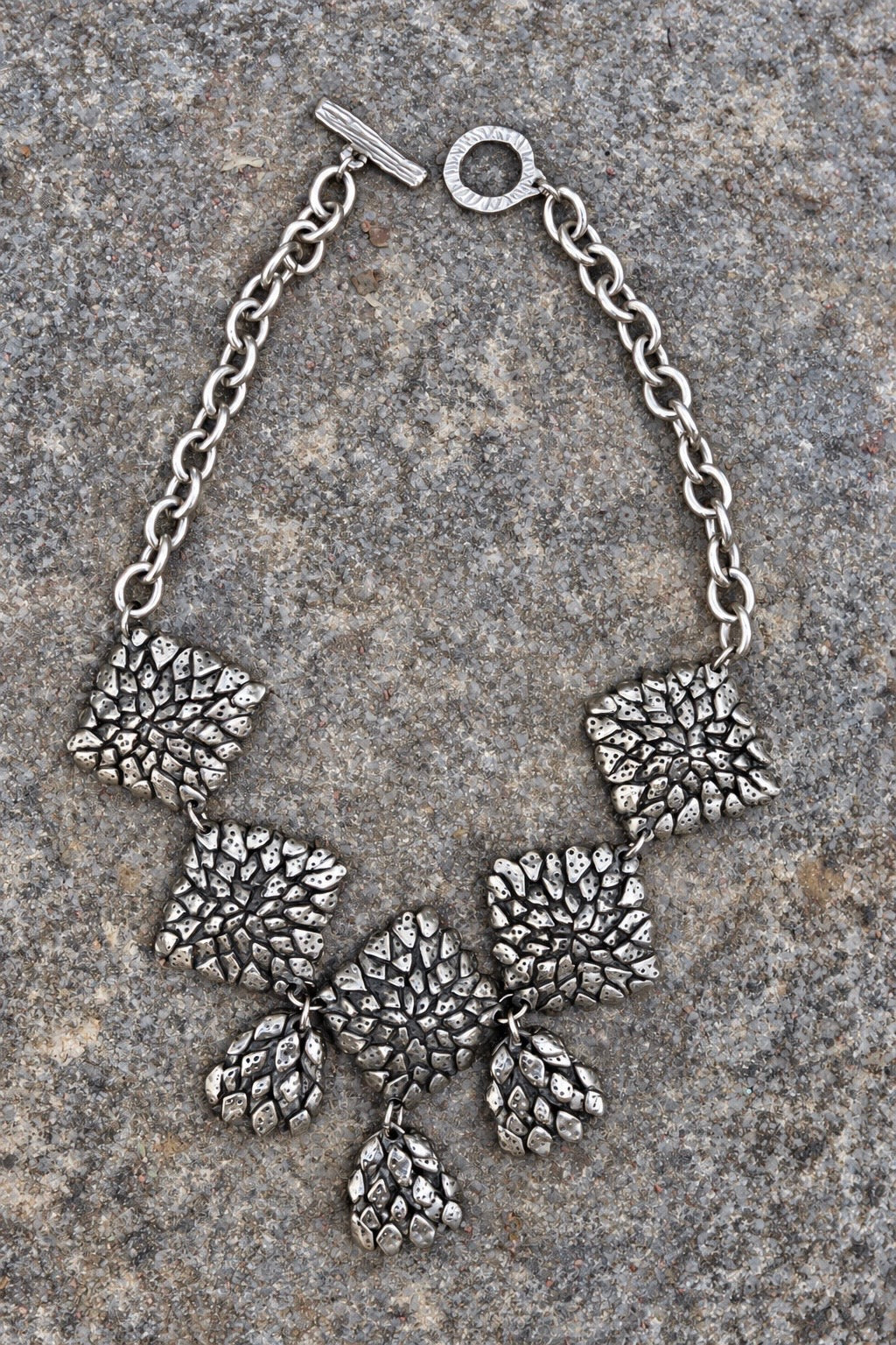 Collier plastron Delphine Nardin métal argenté