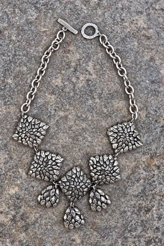 Collier plastron Delphine Nardin métal argenté