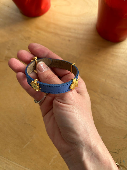 Bracelet vintage Lancôme Paris cuir la friperie vintage 25