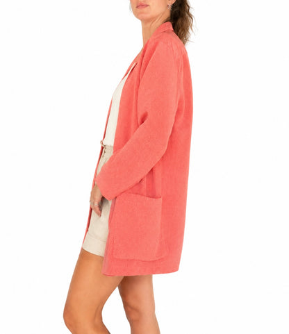 Veste blazer Darel corail à pois