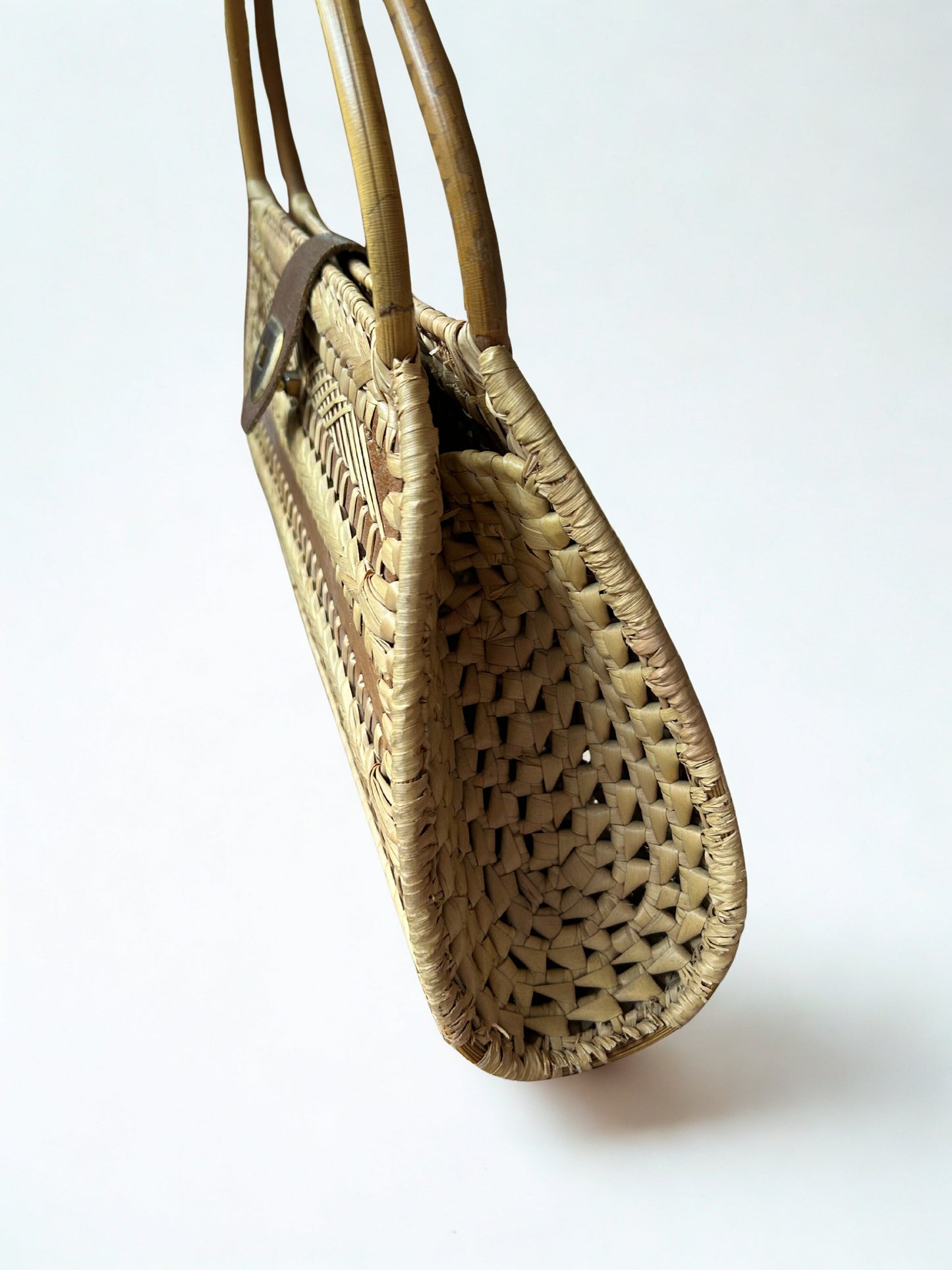 Sac à main vintage en osier bois la friperie vintage 25