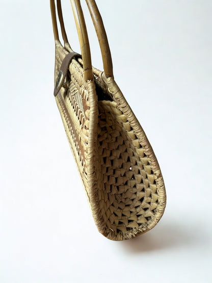 Sac à main vintage en osier bois la friperie vintage 25