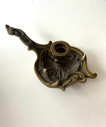 Bougeoir ancien en laiton baroque la friperie vintage 25