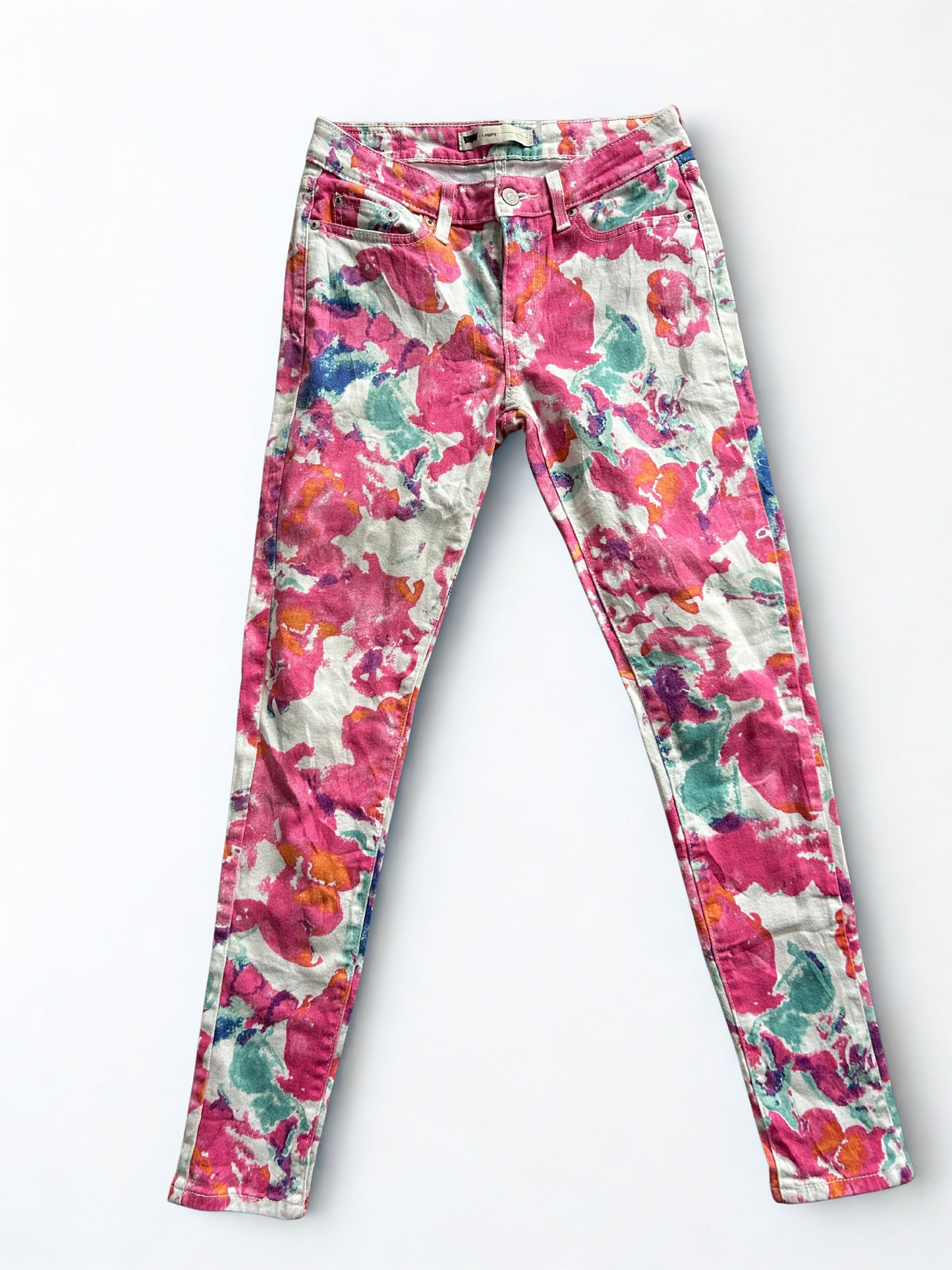 Jean Levis legging imprimé floral la friperie vintage 25