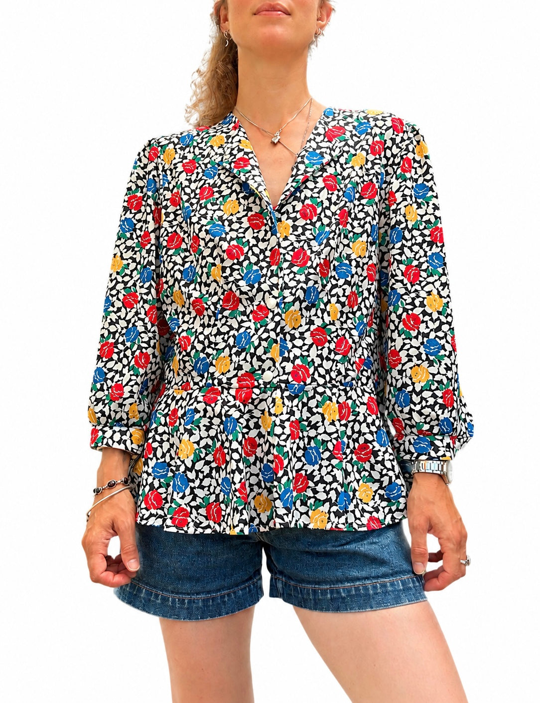 Chemisier vintage imprimé floral