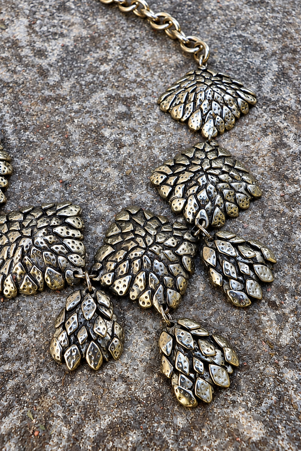 Collier plastron Delphine Nardin métal argenté