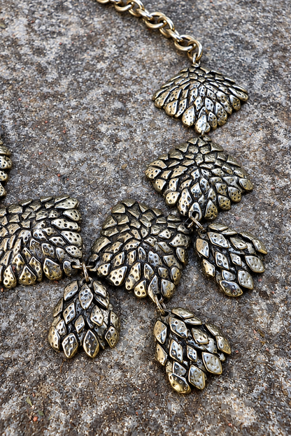 Collier plastron Delphine Nardin métal argenté