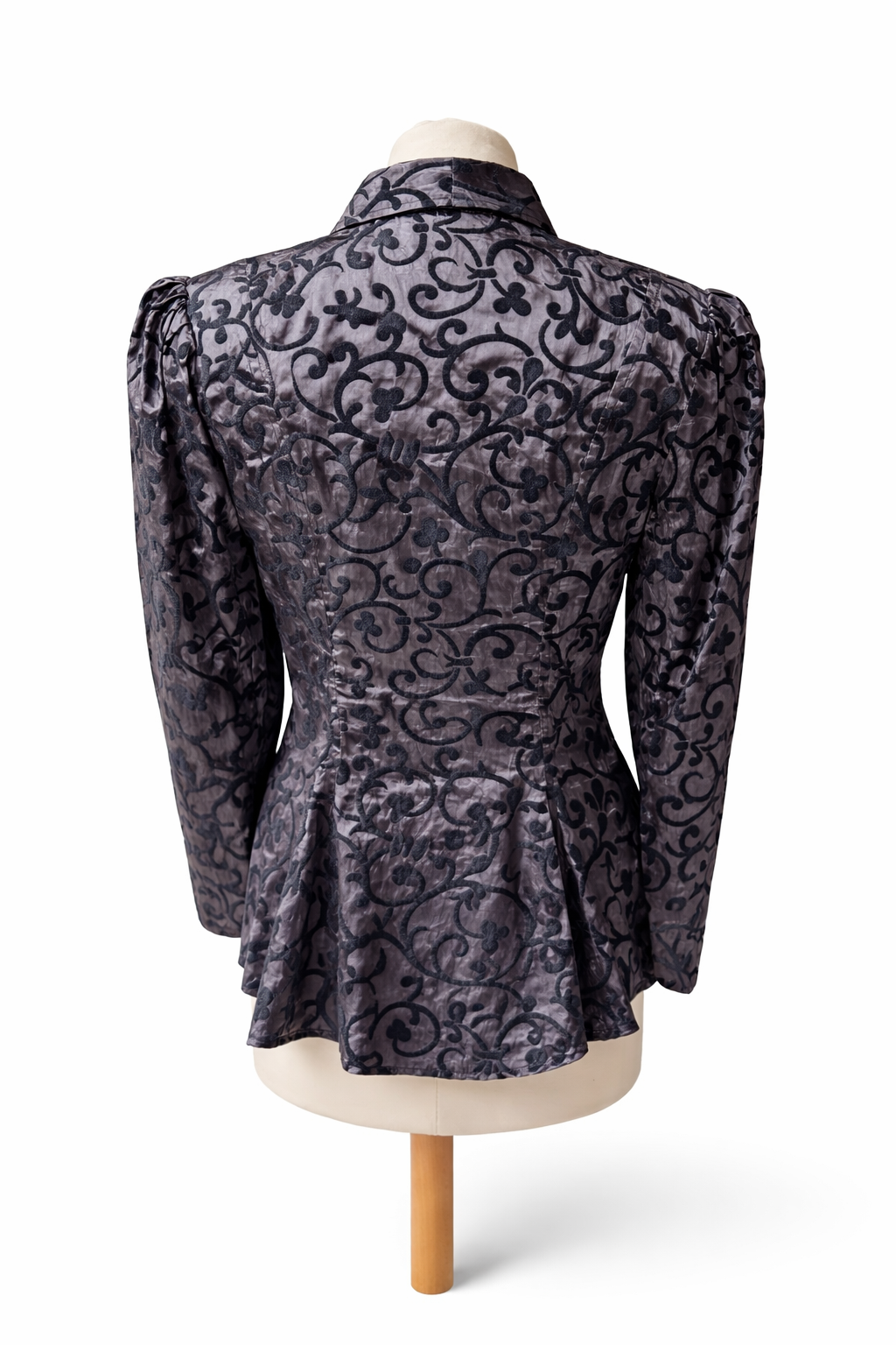 Blazer vintage gris baroque péplum