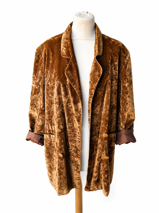 Veste blazer vintage velours marron