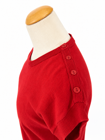 Sweat manches courtes Sonia Rykiel rouge vintage
