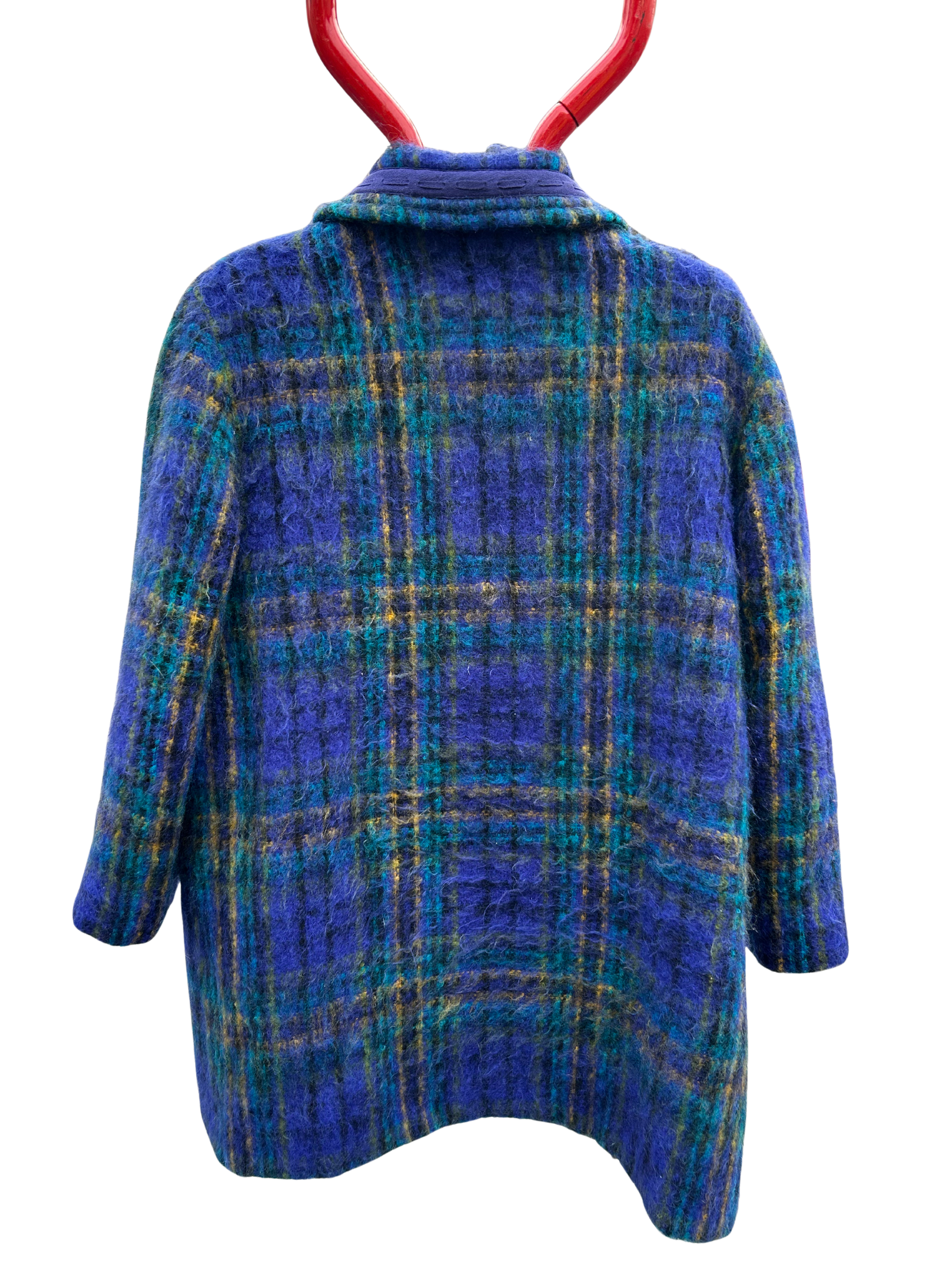 Manteau vintage mohair vintage bleu - friperie vintage la friperie vintage 25